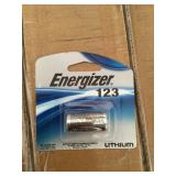 Flat of Energizer 123 Lithium Batteries