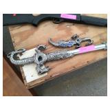 Dragon Motif Sword and Dagger