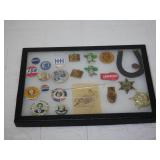 Vintage Political Buttons and More with Case