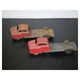 Pair of Pressed Steel Toy Trucks