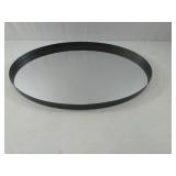 Metal Framed Oval Mirror, 28"x18"
