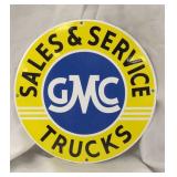 GMC Porcelain Sign 1Ft by 1Ft