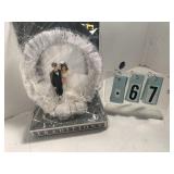 Bride and groom cake topper