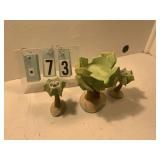 Palm leaf candle holder