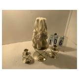 Heart unity candle with candle