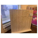 4 ft merchandiser with shelves on 1 side and