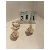 Set of 3 floral baskets