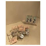 60 silver foil leaves