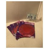4 pkgs of 9 red doilies