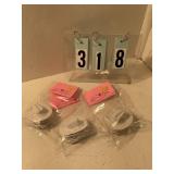 18 small white cowboy hats