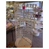 3 sided , 64"  tall merchandiser with spinning