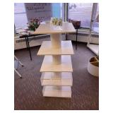 4 tiered merchandizer swivel bottom 2 shelf have