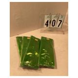 4 pkgs of 25 green treat bags