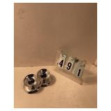 2 silver taper holders