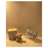 Boy and girl on stump