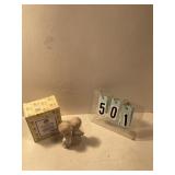 Boy and girl on stump