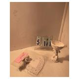 Heart doilies and cherub