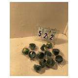 12 pkgs small green cupcake wrappers