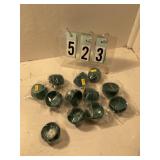 12 pkgs small green cupcake wrappers