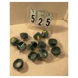 12 pkgs small green cupcake wrappers