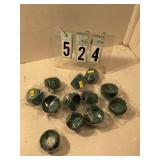 12 pkgs small green cupcake wrappers