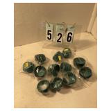 12 pkgs small green cupcake wrappers