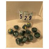 12 pkgs small green cupcake wrappers