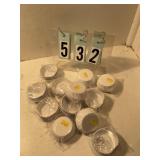 12 pkgs small white cupcake wrappers