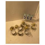 12 pkgs small gold candy/cupcake wrappers