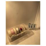 Assorted rolls of ribbons