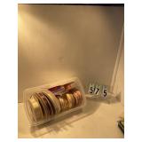 Assorted rolls of ribbons