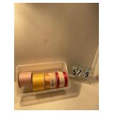 Assorted rolls of ribbons