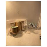 Assorted rolls of ribbons