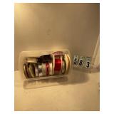 Assorted rolls of ribbons