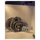 Assorted disposable silver trays