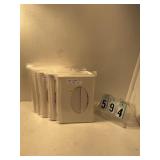 5 pkgs of 5 white candy boxes