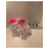 3 pkgs of 12 plastic diamond ring boxes