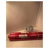 4 rolls of red plastifoil