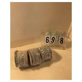 3 rolls silver beads