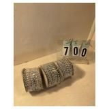 3 rolls silver beads
