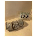 3 rolls silver beads