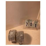 2 rolls assorted sizes silver beads