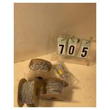 Assorted sizes silver beads