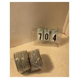 2 rolls silver beads