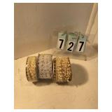 3 rolls of assorted pearls