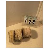 3 rolls assorted pearls