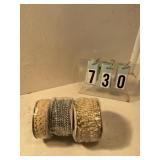 3 rolls of assorted pearls