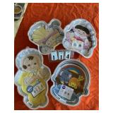 4 baby themed cake pans