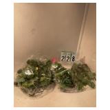 2 bunches of greenery