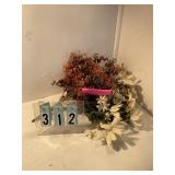 2 bunches of flowers